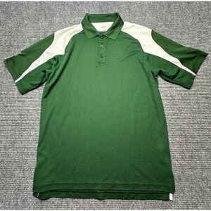 Under Armour Polo Shirt Mens Medium Green White Athletic‎ Golf Performance Logo